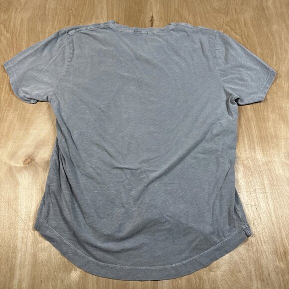 Buck Mason Short Sleeve Tee Men’s Medium Curved Hem Gray V Neck Made In USA - Picture 5 of 5
